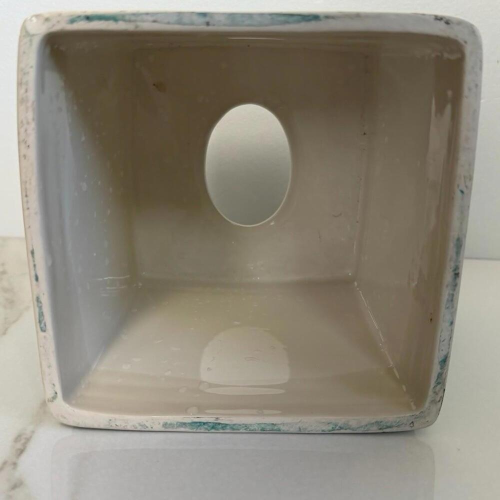 Waverly Porcelain Tissue Box Cover Holder Blue and White Chinoiserie - Picture 9 of 11